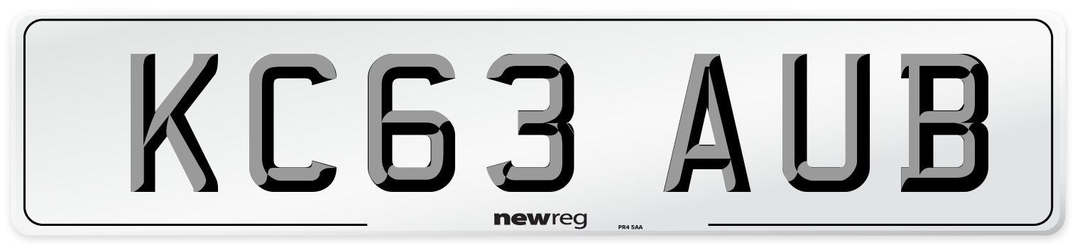 KC63 AUB Number Plate from New Reg